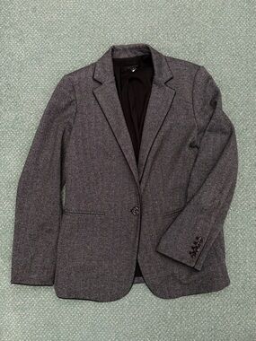Ann Taylor Gray Herringbone Women's Blazer